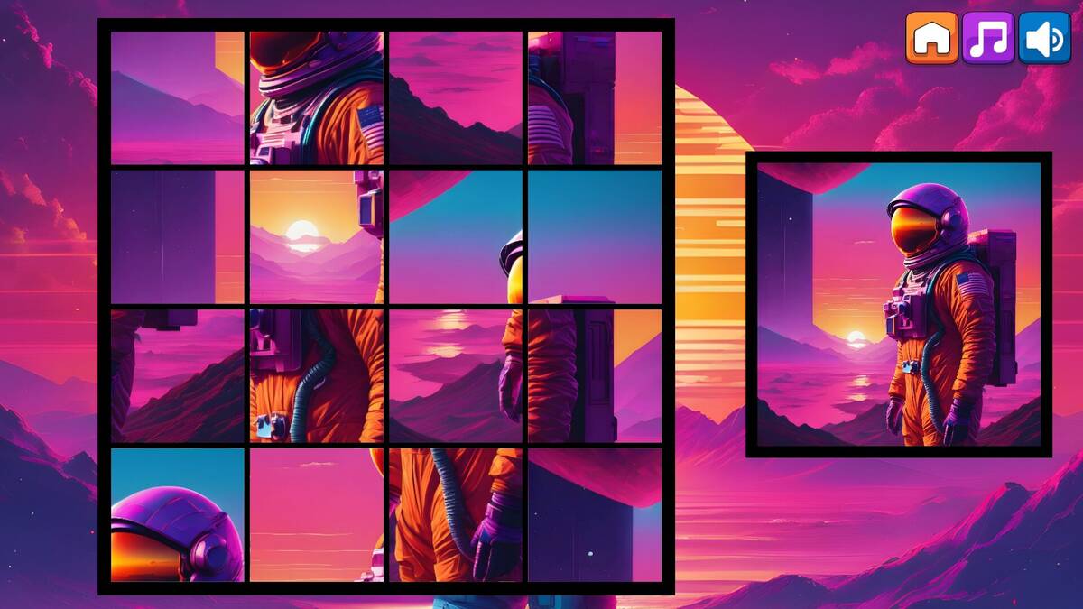 Скриншот 5 к игре OG Puzzlers: Synthwave Astronauts