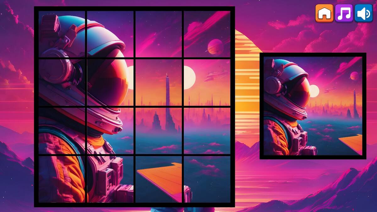 Скриншот 6 к игре OG Puzzlers: Synthwave Astronauts