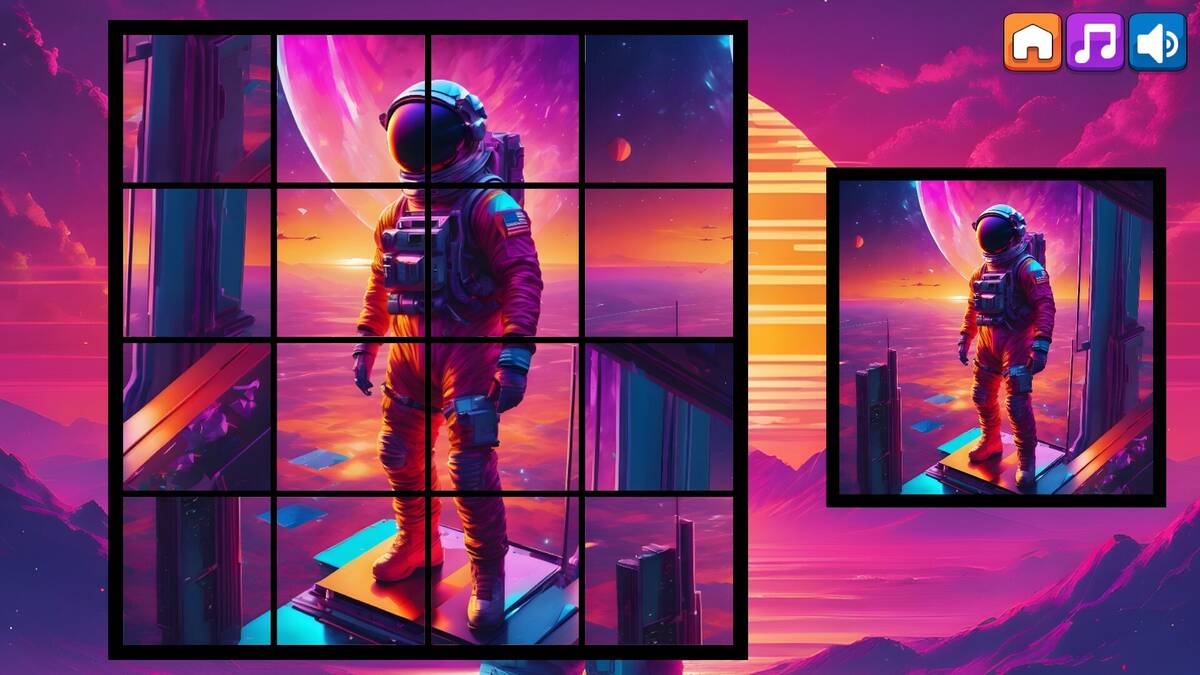 Скриншот 7 к игре OG Puzzlers: Synthwave Astronauts