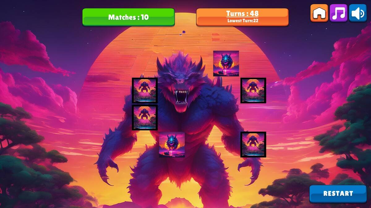 Скриншот 5 к игре OG Memory: Synthwave Monsters