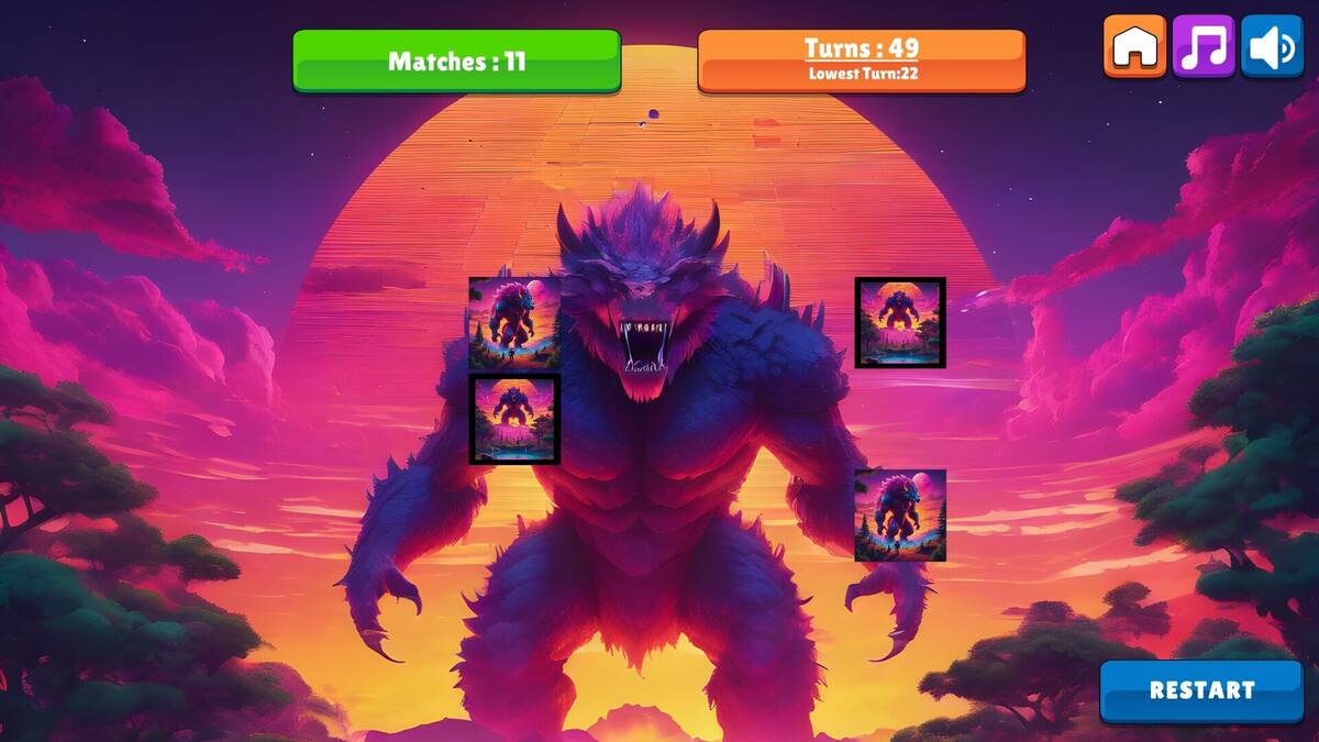 Скриншот 7 к игре OG Memory: Synthwave Monsters