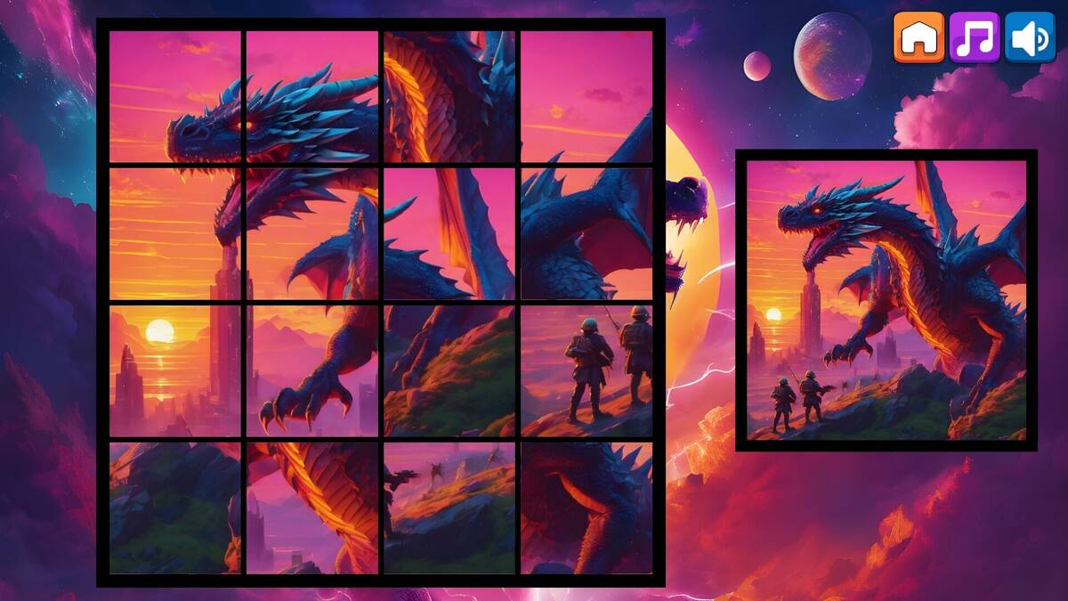 Скриншот 6 к игре OG Puzzlers: Synthwave Dragons