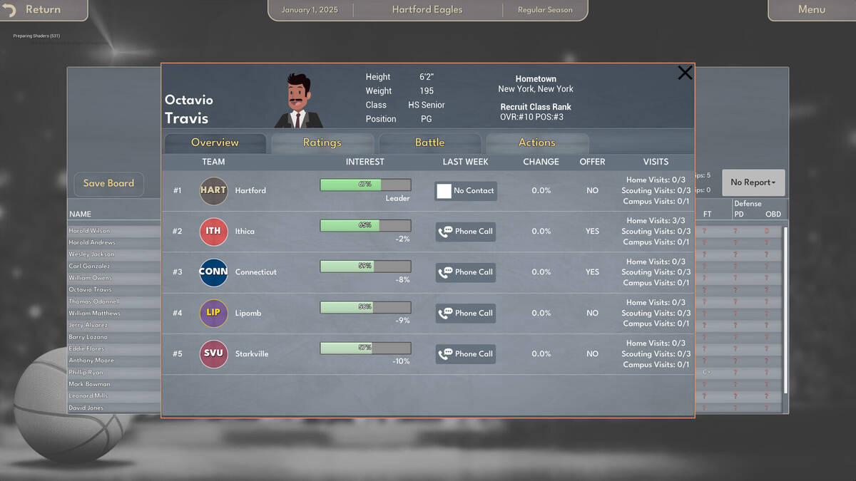 Скриншот 5 к игре College Basketball Manager