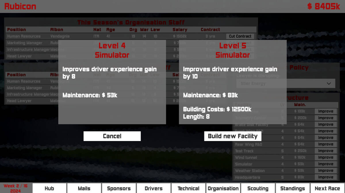 Скриншот 7 к игре Formula Racing Manager