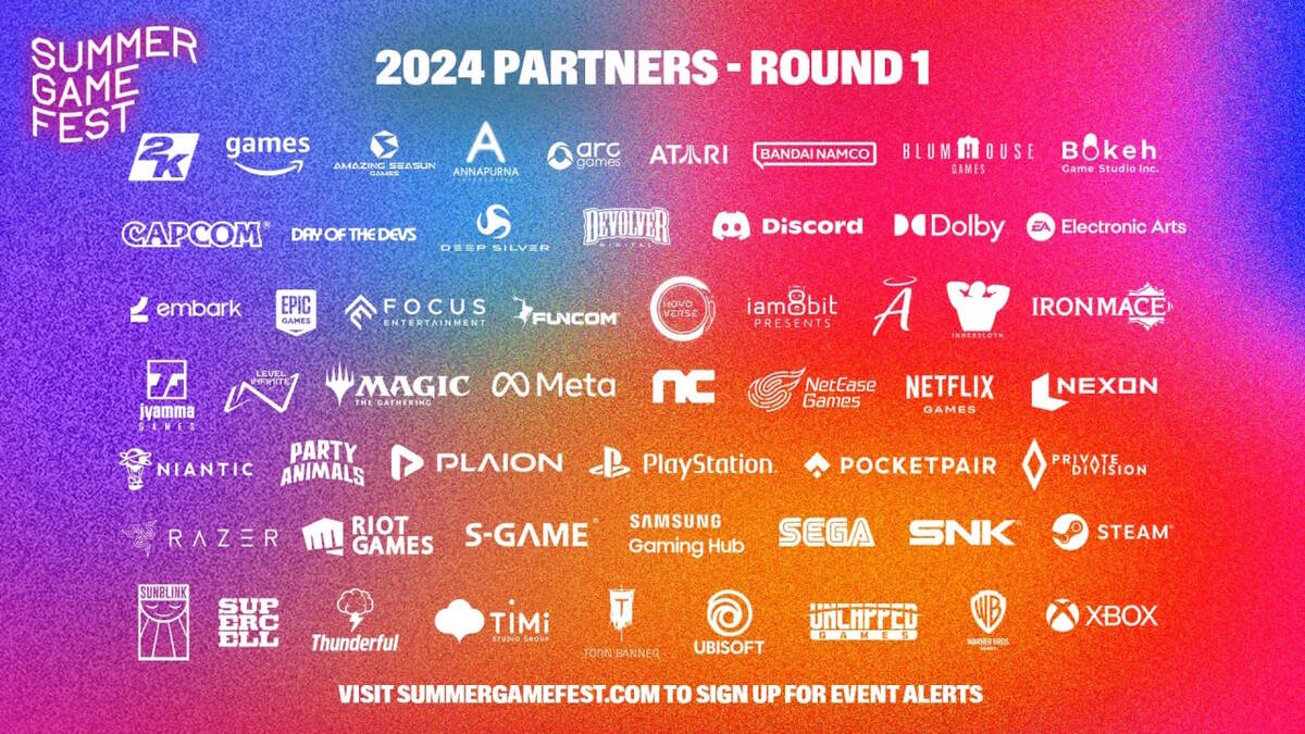 Schedule of all events during Summer Game Fest 2025 Aroged