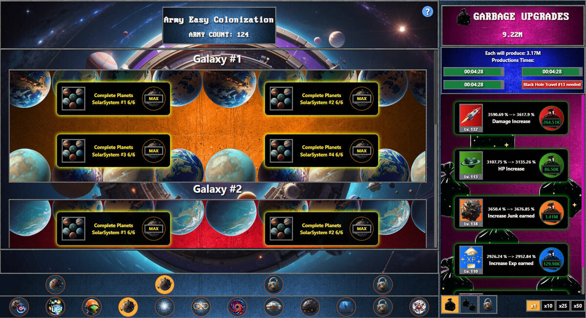 Скриншот 6 к игре Galaxy Idle Clicker