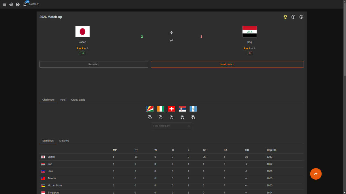 Скриншот 6 к игре Forever World Cup Simulator