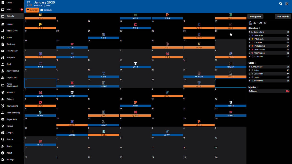 Скриншот 5 к игре Hockey Legacy Manager 25