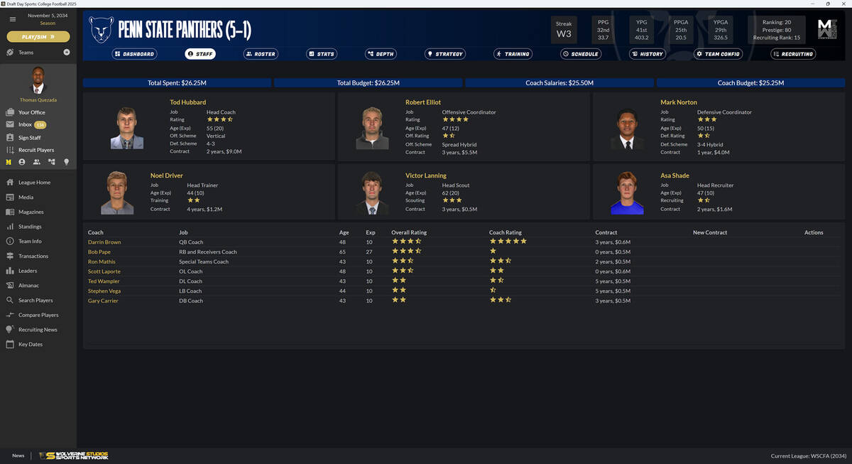 Скриншот 8 к игре Draft Day Sports: College Football 2025