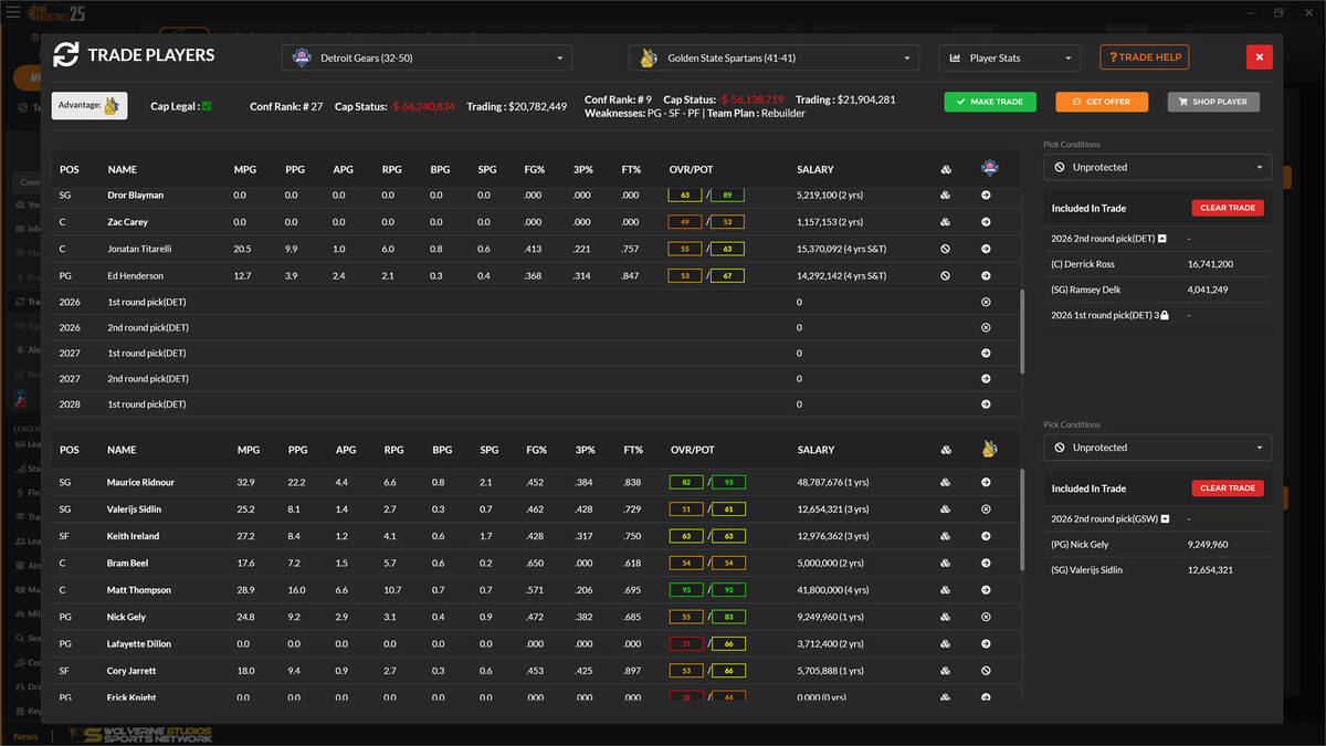 Скриншот 5 к игре Draft Day Sports: Pro Basketball 2025