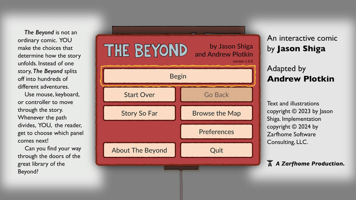 Скриншот 6 к игре The Beyond: An Interactive Comic Book