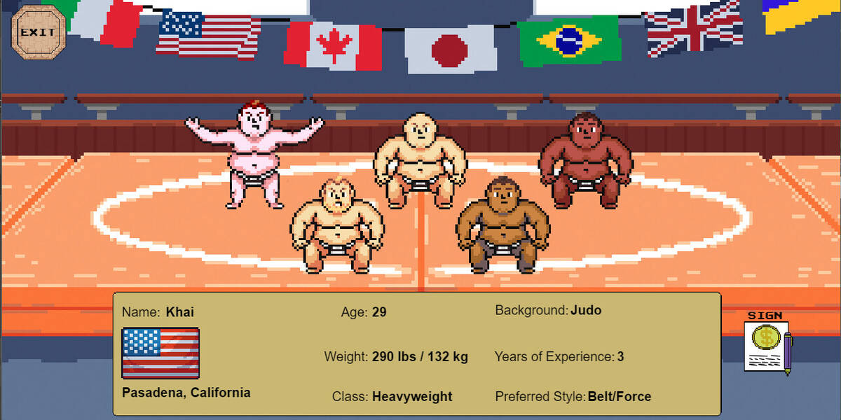 Скриншот 6 к игре American Sumo Manager - Road to Major League Sumo