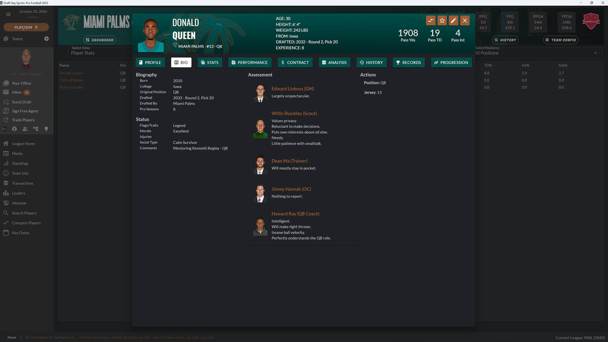 Скриншот 7 к игре Draft Day Sports: Pro Football 2025