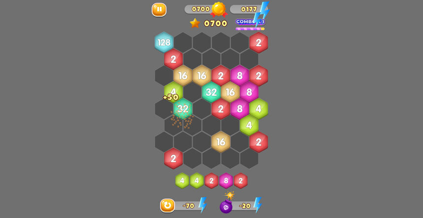 Скриншот 5 к игре HexaMerge 2048