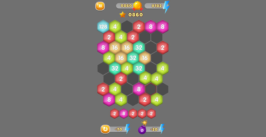 Скриншот 6 к игре HexaMerge 2048