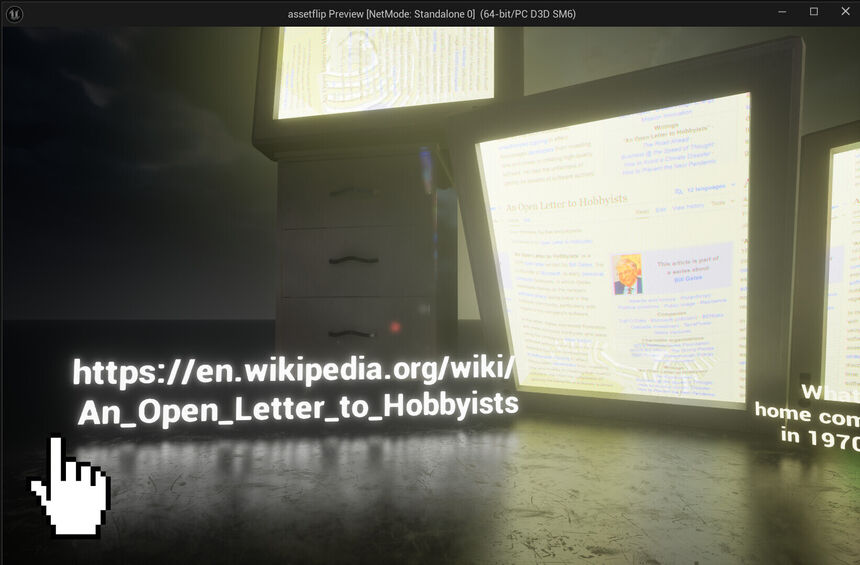 Скриншот 8 к игре individualism in the dead-internet age: an anti-big tech asset flip shovelware r̶a̶n̶t̶  manifesto