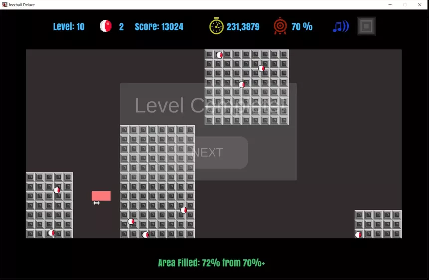 Скриншот 5 к игре Jezzball Classic Deluxe Edition