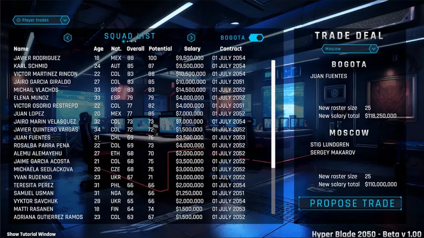 Скриншот 5 к игре HyperBlade 2050 - Dystopian Sports Manager