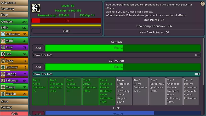 Скриншот 7 к игре Idle Cultivation
