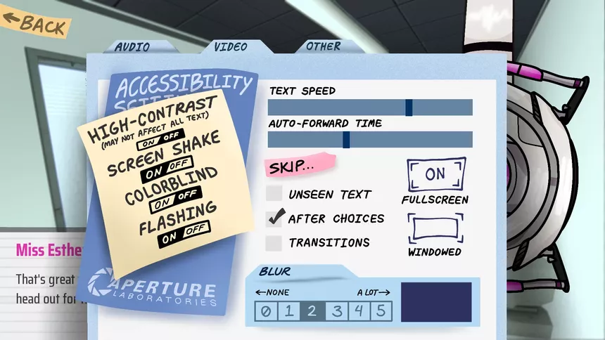 Скриншот 5 к игре Aperture Dating Simulator