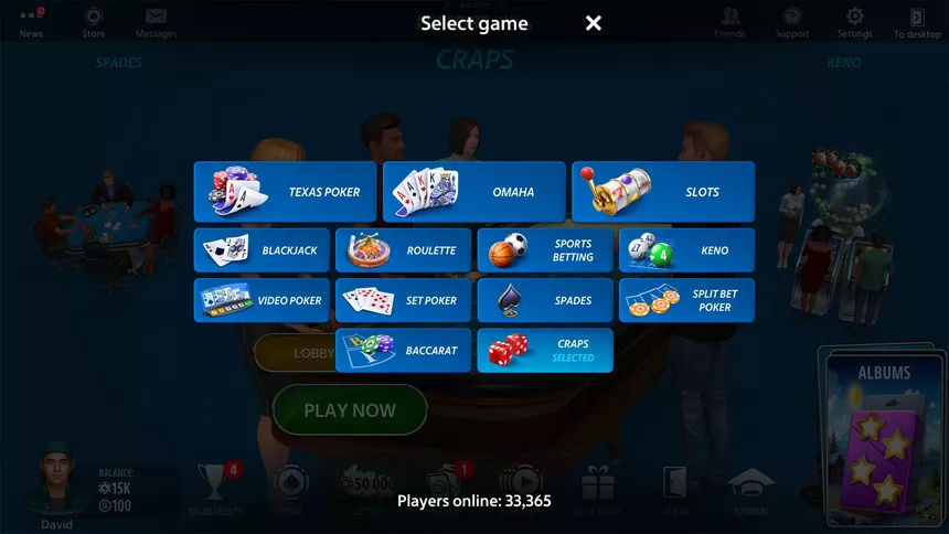 Скриншот 6 к игре Vegas Craps от Pokerist
