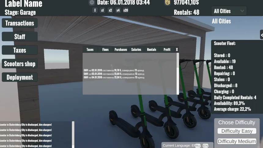 Скриншот 5 к игре Kicksharing Tycoon