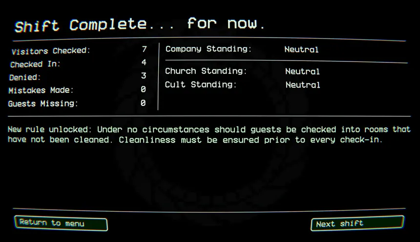 Скриншот 8 к игре Rules: Motel Horizon