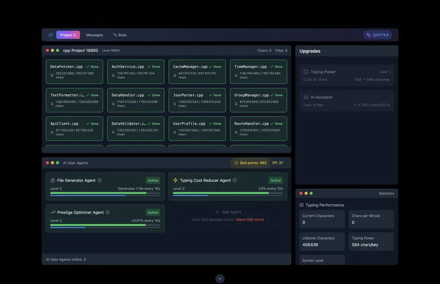 Скриншот 5 к игре Yet Another Incremental Game (but this time about coding)