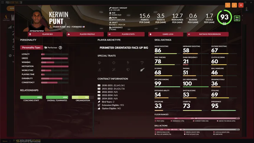 Скриншот 5 к игре Draft Day Sports: Pro Basketball 2026