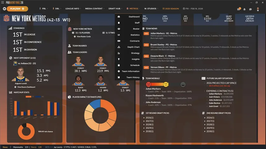 Скриншот 6 к игре Draft Day Sports: Pro Basketball 2026
