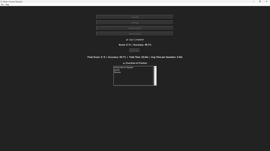 Скриншот 5 к игре Ethan's Flag Quiz Game