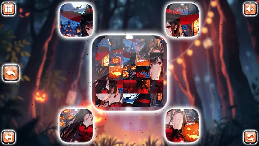 Скриншот 5 к игре Lovely Anime Puzzle: Halloween