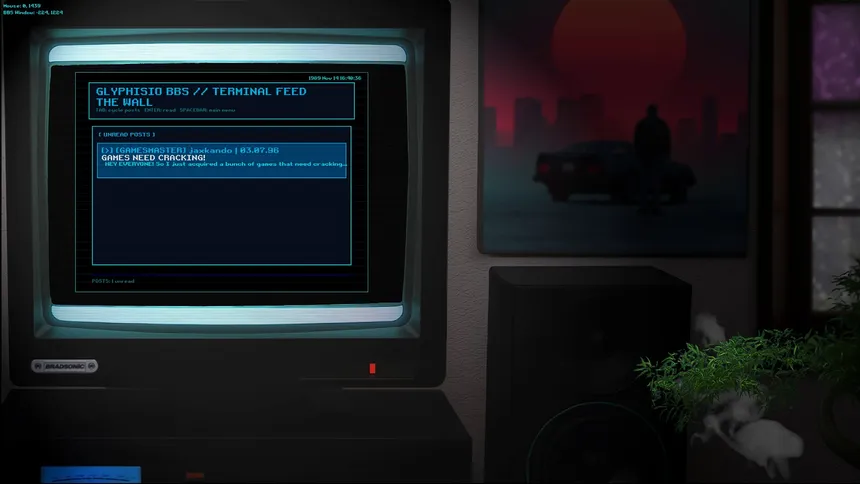 Скриншот 6 к игре GLYPHIS_IO BBS: The Proxy Tapes 1989