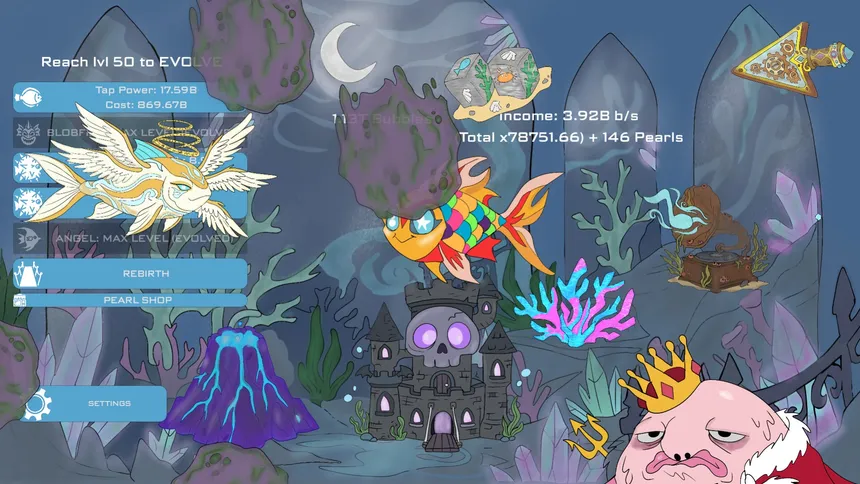 Скриншот 5 к игре Midnight Aquarium: Idle Clicker