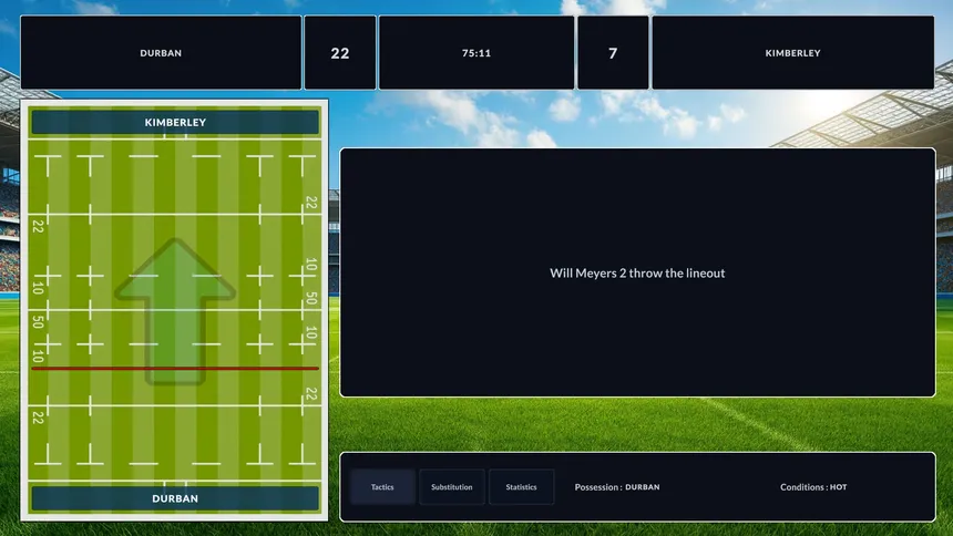 Скриншот 5 к игре Rugby Career Manager