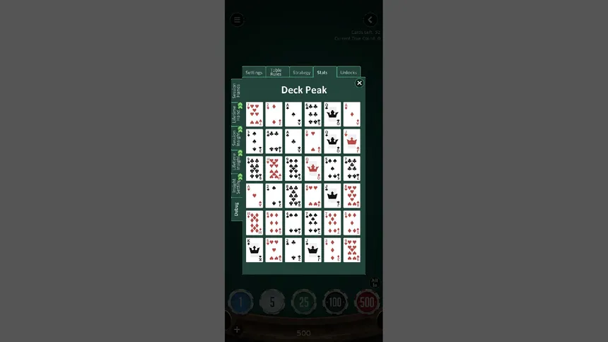 Скриншот 6 к игре Steve's Blackjack Trainer Pro