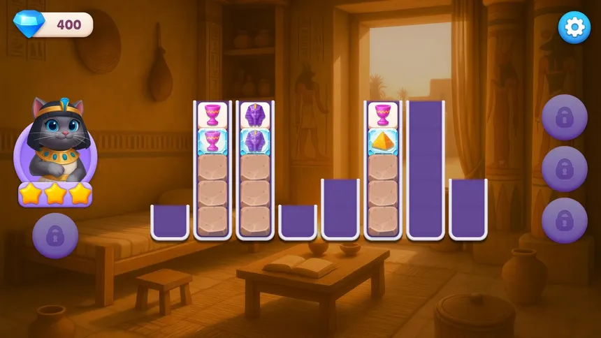 Скриншот 5 к игре Sort Pawzzle: Paws of Pharaoh