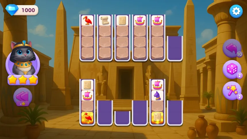 Скриншот 6 к игре Sort Pawzzle: Paws of Pharaoh