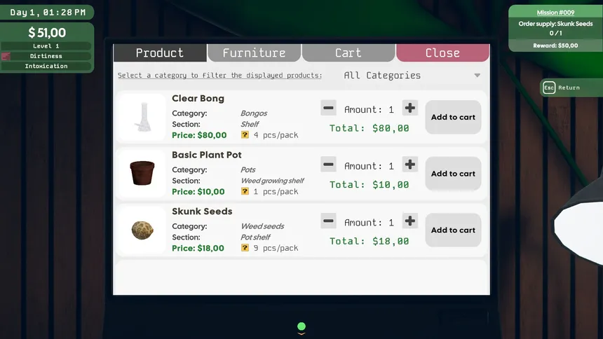 Скриншот 5 к игре Weed Supermarket Simulator: Prologue