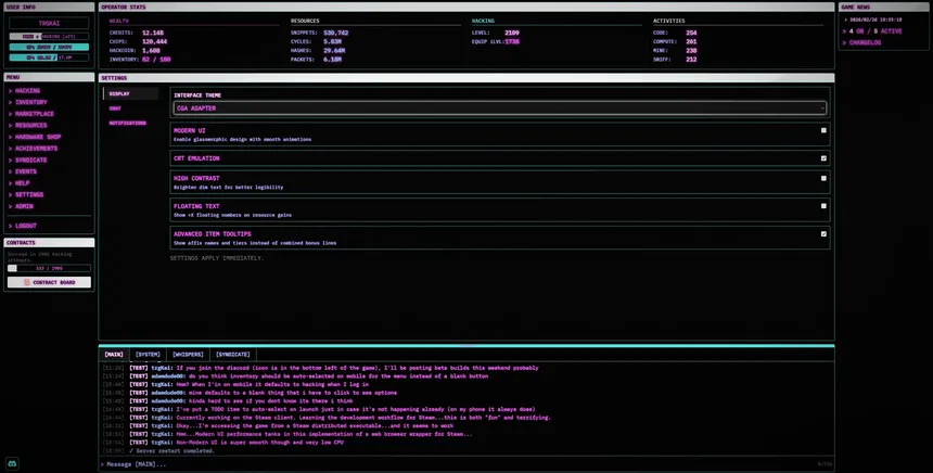 Скриншот 5 к игре Idle Hacking: An Inaction RPG