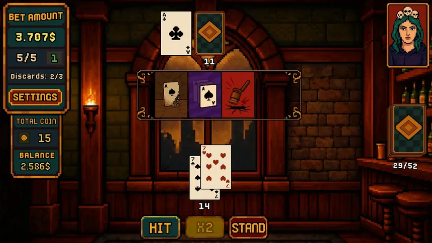 Скриншот 5 к игре Dealer Bust! | Roguelike BlackJack