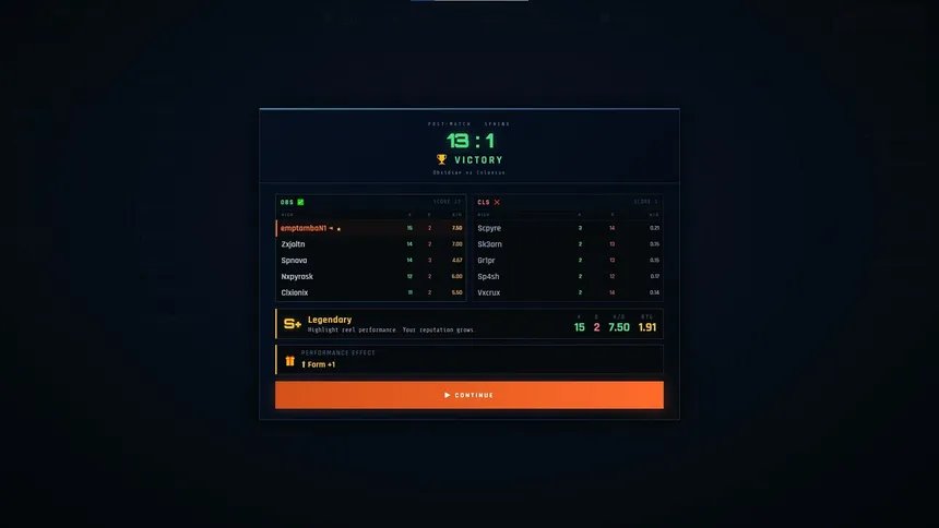 Скриншот 6 к игре Clutch Legend: FPS Career Simulator