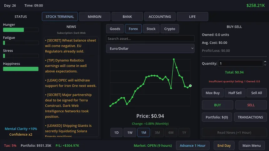 Скриншот 6 к игре Neo Capitalist - Stock Market Survival Simulator