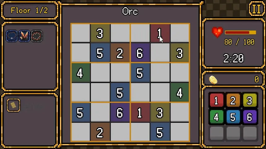 Скриншот 7 к игре SudoCrawler : Sudoku + Roguelike