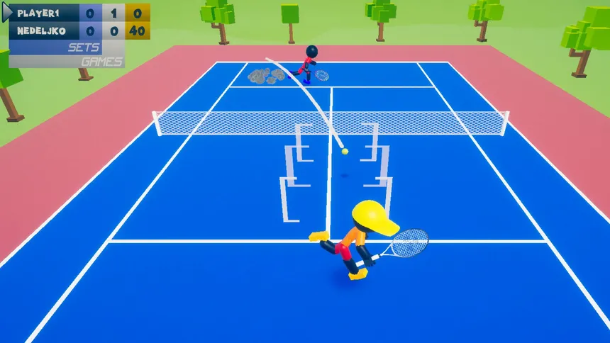 Скриншот 7 к игре Stickman 3D Tennis DELUXE