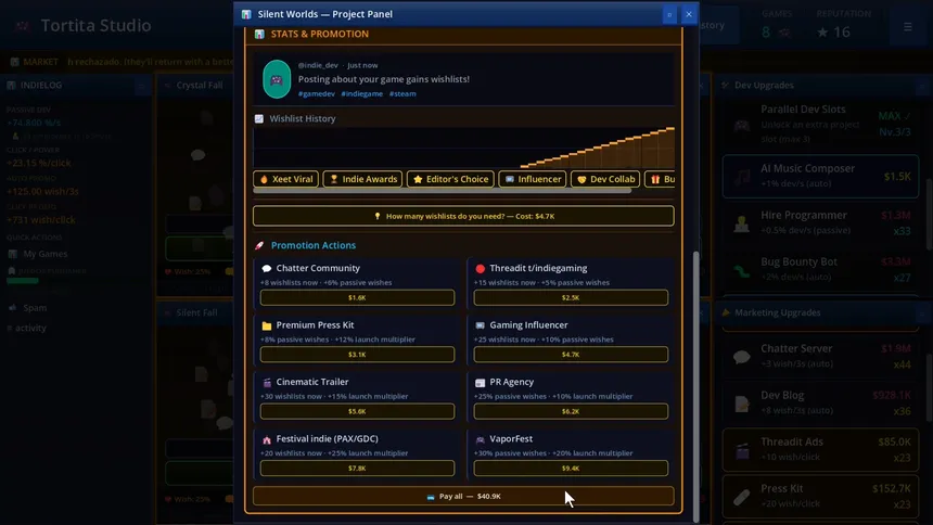 Скриншот 7 к игре Game Dev Clicker Simulator