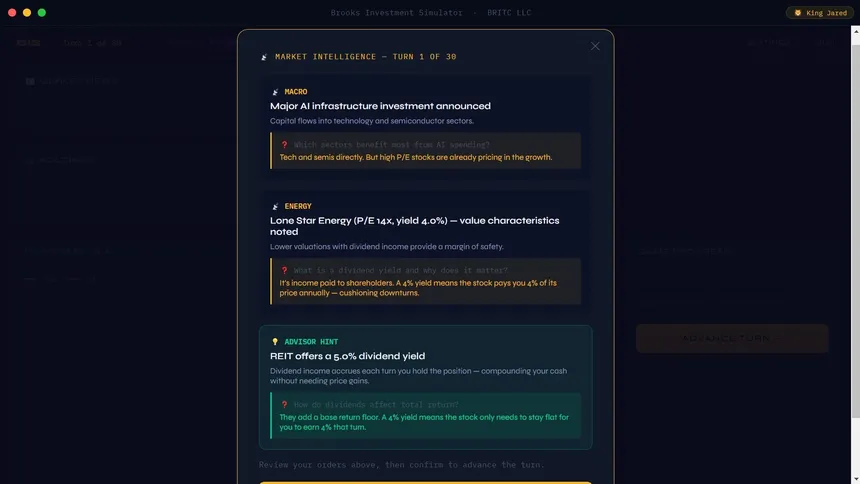 Скриншот 5 к игре Brooks Investment Simulator