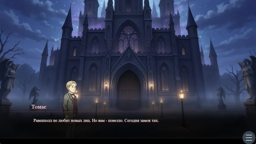 Скриншот 5 к игре Visual novel: Shadows of Ravenhall Castle