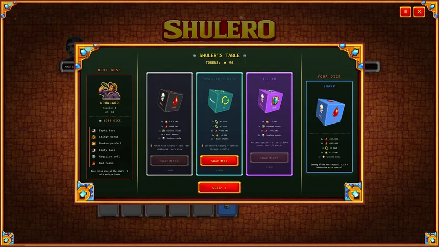 Скриншот 6 к игре SHULERO – Dice Roguelike