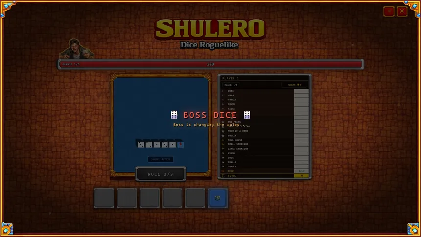 Скриншот 8 к игре SHULERO – Dice Roguelike